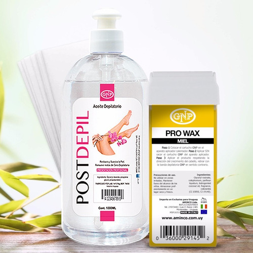 Recambio Rollon Miel, Aceite Depilatorio Y 25 Bandas