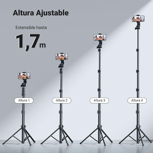 Ugreen Trípode Extensible 3 En 1 Bluetooth 170 Cm - 15609