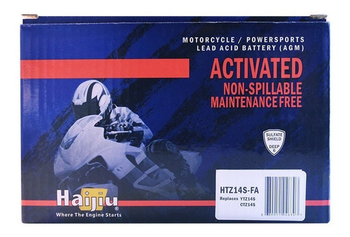 Imagen 4 de 4 de Bateria Haijiu Ytz14s Bmw R1200gs Fz1 Adventure - Sti Full