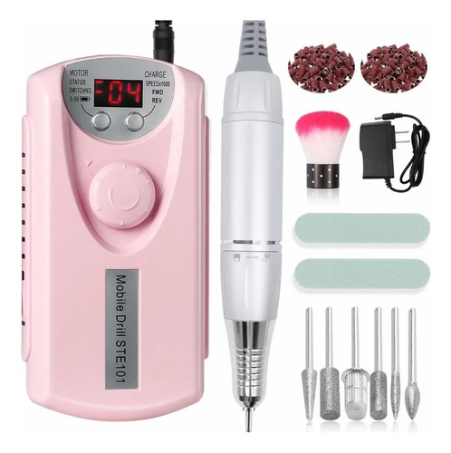 Torno Eléctrico Uñas Portátil, 7 En 1 Torno Uñas Profesional