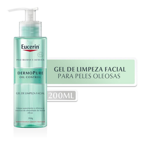 Eucerin Dermo Pure Oil Control Gel De Limpeza Facial 200ml