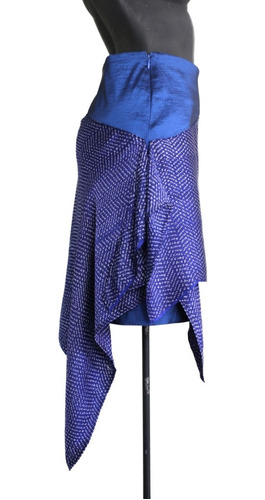 Minifalda De Rebozo De Artisela  Rose  Azul