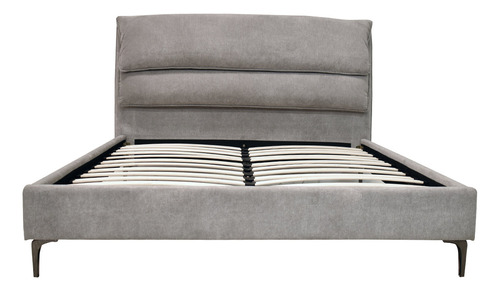 Cama Con Base Queen Size Lujosa Sofisticada Color Gris