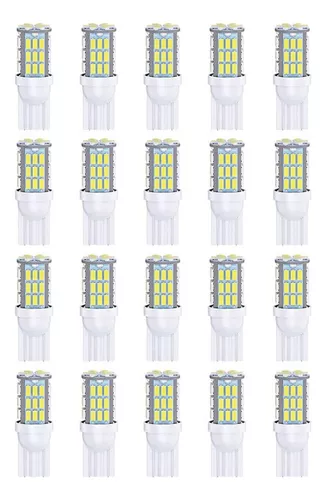 Lâmpadas Led T10 921 194 168 175, 20 Pacotes, 3014 42 Smd Le