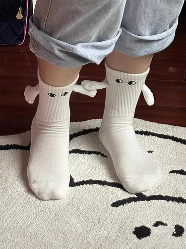 D 2 Pares Calcetines Con Imán,calcetines Con Manitas Y Ojos