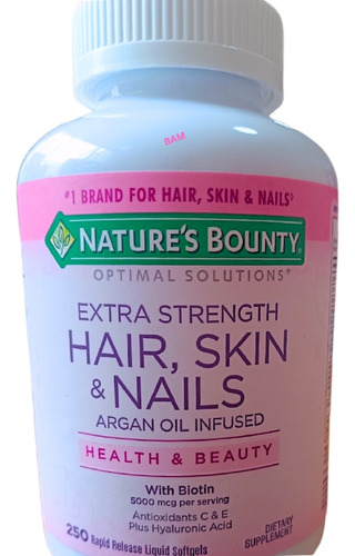 Hair Skin And Nail Natures Bonty Con Biotin 5000 Mcg