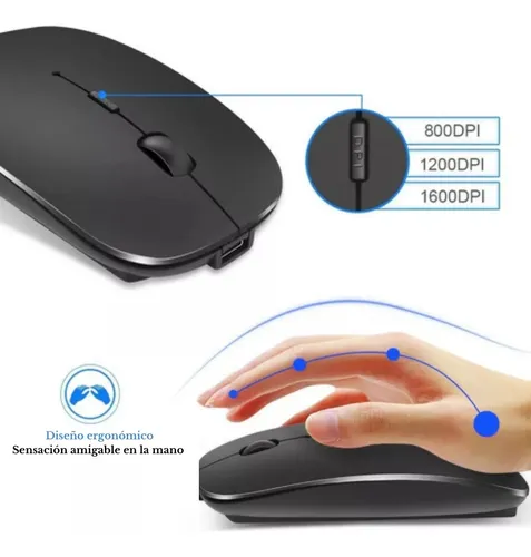 Promo 2x1! Mouse Recargable Bluetooth Usb C/ Windows Mac