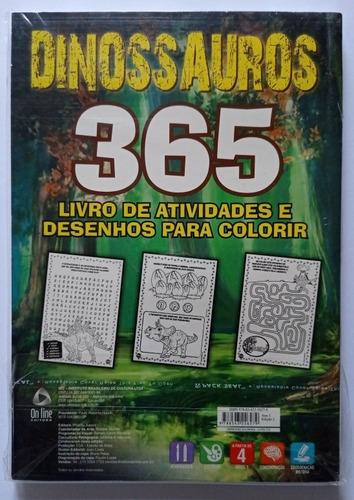 Livro 365 Atividades De Dinossauros Para Colorir