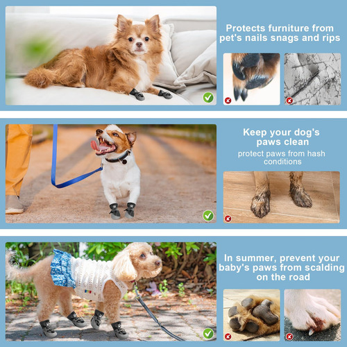 Beautyzoo Zapatos Para Perros Para Pavimento Caliente, Botin