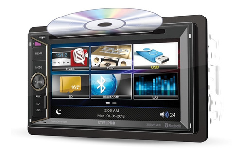 Imagen 1 de 8 de Autoestéreo Pantalla Táctil 6.2 Bluetooth Dvd/cd Usb Seelpro