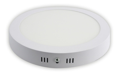 Panel Led Redondo De Sobreponer 24w Luz Fria Estructura Blanco Frío