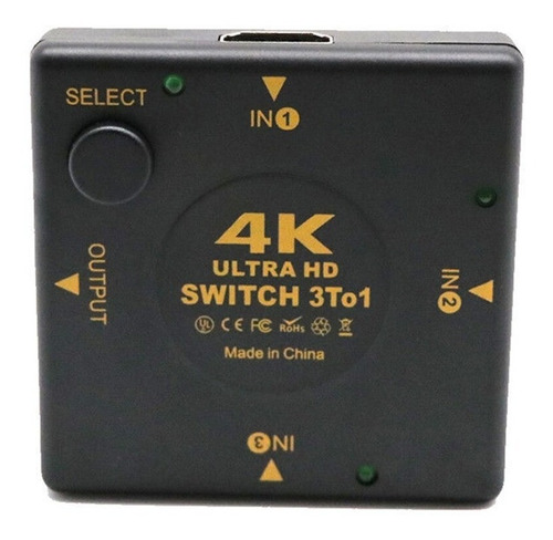 Selector Hdmi  4k Hdmi, 3 En 1