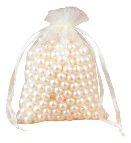 Bolsa De Organza 100 Unidades 7x9 Embalaje Fiesta Beige Beige