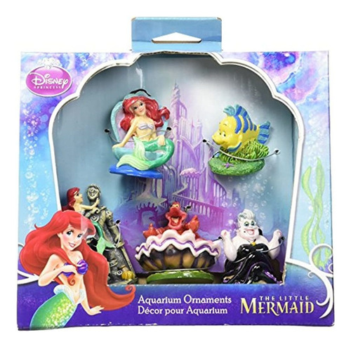 Penn Plax Little Mermaid 5piece Mini Adornos De Resina Para