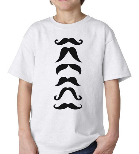 Remera De Niño Bigotes Mostacho Vectores