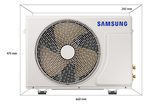 Aire acondicionado Samsung Inverter Ultra Cold 18000, dividido, color blanco