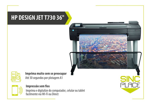 Imagem 4 de 10 de Impressora Plotter Hp T730 36 A0 A1 Designjet Wifi Direc