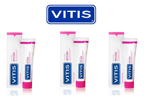 Pasta Dental Vitis Encías 100ml Pack X3 Unidades