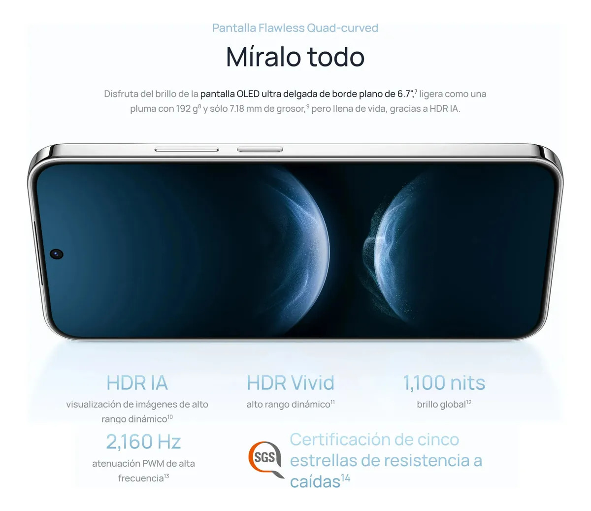 Huawei Nova 14 12gb 256gb Smartphone Oled 6.7'' 120hz Kirin 8000 Teléfono Cámara 50mp Zoom 3x Batería 5500mah 100w Celular 4g Dual Sim Nfc