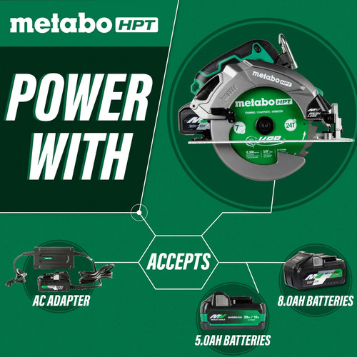 Sierra Circular Metabo Hpt Multivolt De 36v, 7-1/4, Solo Cue