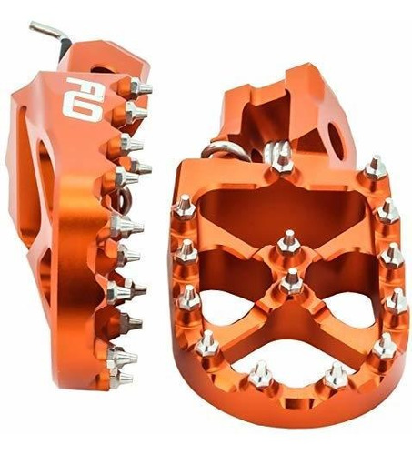 Flo Motorsports Fpeg-795 Ktm Sx-exc-sxf Foot Pegs, Anaranjad