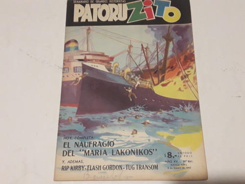 Revista Patoruzito N° 841 De 1962. Dante Quinterno