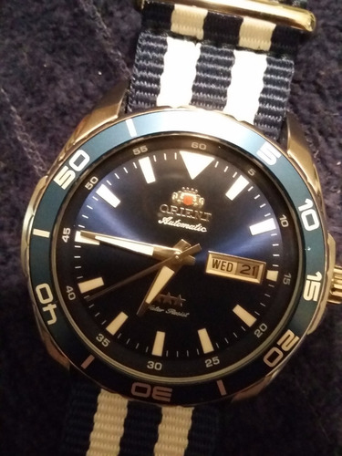 Relógio Orient Diver 100m - Pulseira Nato Original 469ss064
