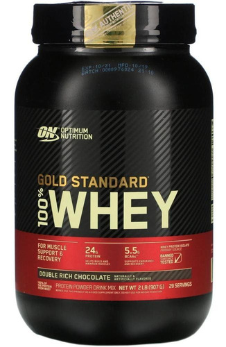 Gold Standard Double Rich Chocolate 907g - Optimum Nutrition Sabor Double Chocolate