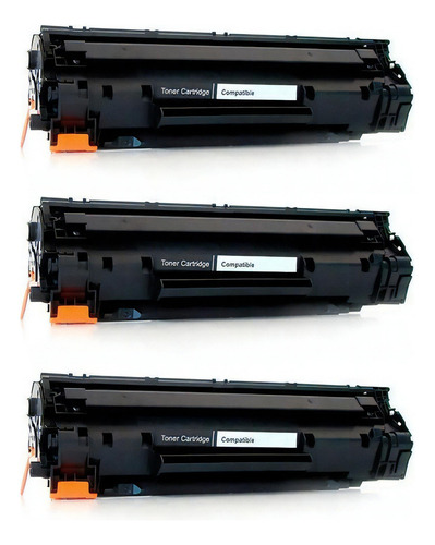 3x Toner 285a Compatível Para Uso Em Pro M1132 Mfp Tinta Preto