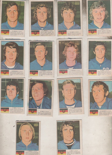 14 Figuritas Futbol * Mundial 1974 * Seleccion De Alemania 