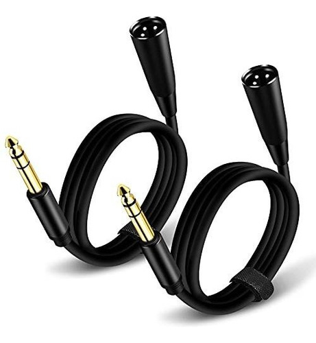 Cable Para Micrófono: Cable Trs A Xlr De 1-4 Pulgadas, Paque