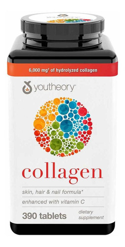 Youtheory Frmula Avanzada De Colgeno, Piel, Cabello Y Uas