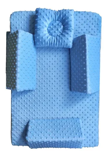 Cojín con Soporte y Seguro para Bebé - Funda Lavable Hueso Memory Foam Cojín  Antirreflujo Bebé