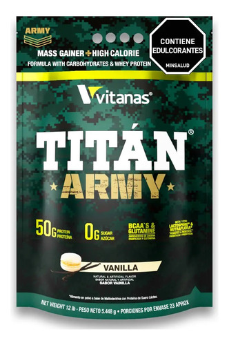 Titan Army 12lb Sin Azúcar - L a $17250