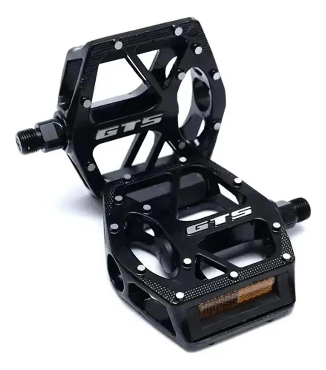 Pedal Plataforma Alumínio Rosca Grossa Esferado Preto