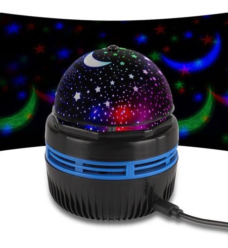 Lámpara De Noche Proyector Luces Led Rgb Domo Giratorio 360°