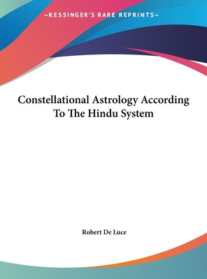 Libro Constellational Astrology According To The Hindu Sy...