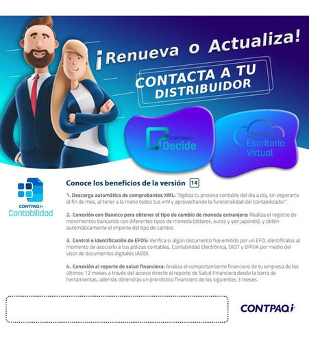 Contabilidad Contpaqi® Licenciamiento Anual, 1 Usuario