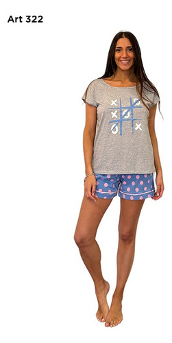 Pijama Dama M/corta Berne Art.322 Talle 5 Y 6. Casa Tutim