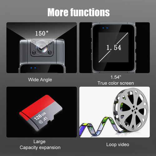 Cámara Corporal Uhd Body Mini, Grabación 4k Con 150° De Anch
