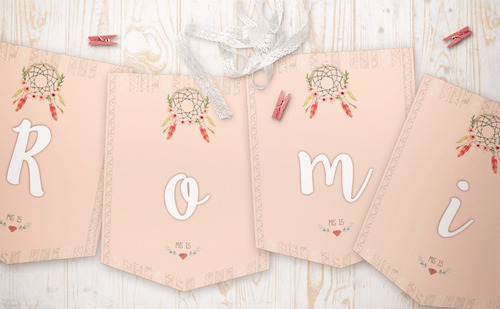 Imagen 4 de 10 de Kit Imprimible Atrapasueños Boho Etnico Rústico - Candy Bar