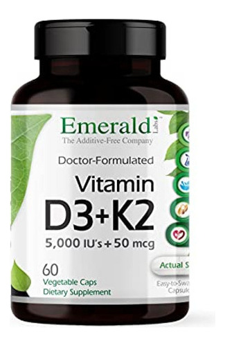 Suplemento Vitamina D Emerald Labs Vitamina D3 Y K2 5,000 Ui