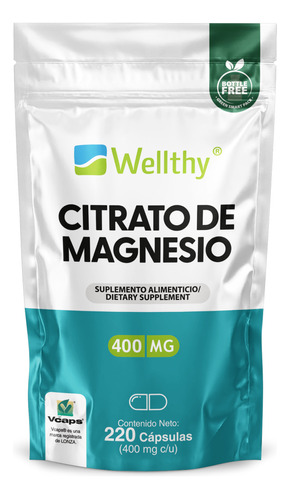 Wellthy Citrato De Magnesio 400mg 220caps