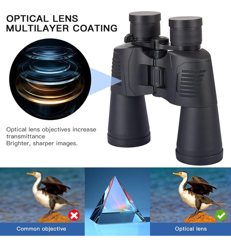 Zoom Binoculars For Adults,10-24x50 Binoculars With Smartpho