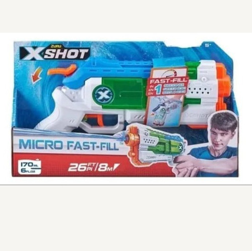 Pistola Lanza Agua Micro Fast X-shot Juego De Agua 56220