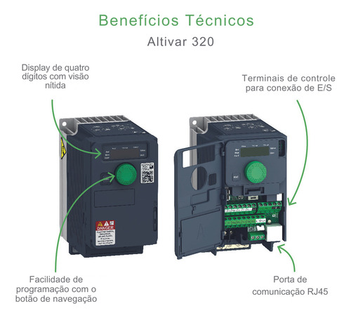 Schneider ATV320D11N4B ATV320 inversor de frequência