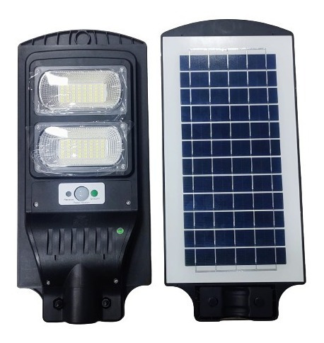 Luminária Poste Solar 120w Led Sensor Controle Luz Frio Ip65