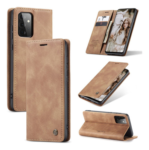 Funda De Cuero Para Samsung Plegable Con Ranura Para Tarjeta