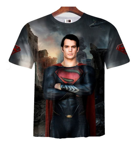 Remera Zt-0529 - Superman Man Of Steel 3