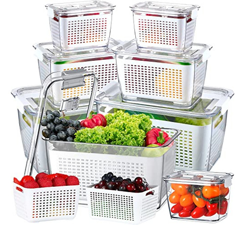 Contenedores Para Frutas En Refrigerador (paquete De 6)
